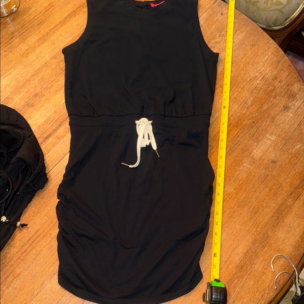Philosophy, Black Sleeveless Dress with Drawstring